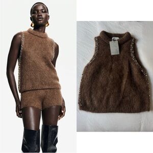 H&M LIMITED EDITION MOHAIR-BLEND EMBELLISHED SET